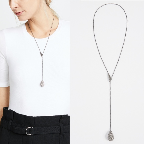 Alexis Bittar Jewelry - NEW Alexis Bittar Pavé Teardrop Lariat Necklace
